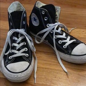 Black hi-top converse- Women’s size 8